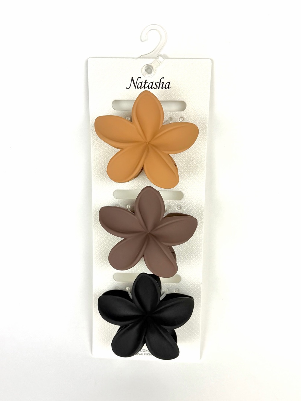 Natasha Flower Hair Claw Clips, NWT